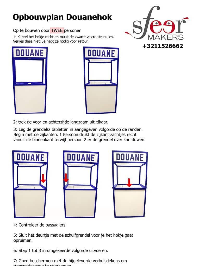 douanehok opbouwplan