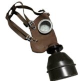 Koker met gasmasker