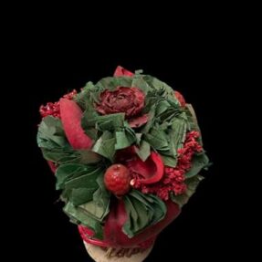 Rieten bloemenboeketje