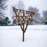 Bord / wegwijzer winter - Afbeelding 12