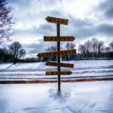 Bord / wegwijzer winter - Afbeelding 15