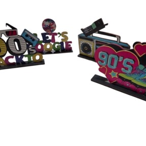 Houten bordje op steun