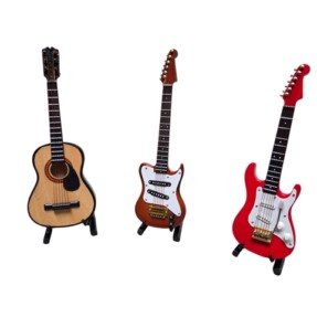 Mini gitaar op voetje