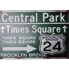 Metalen bordje Central Park